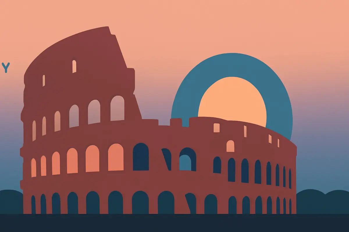 Poster art of the Colosseum in Rome