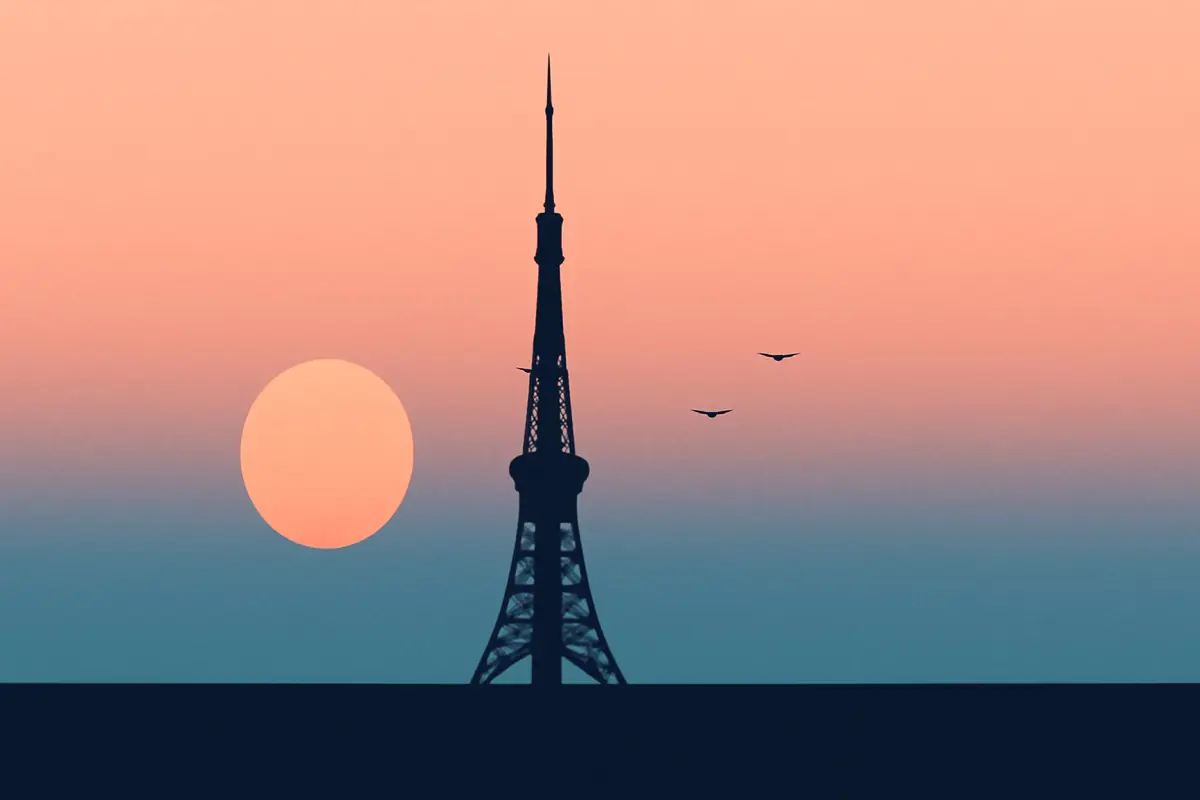 Poster art of Tokyo at dusk